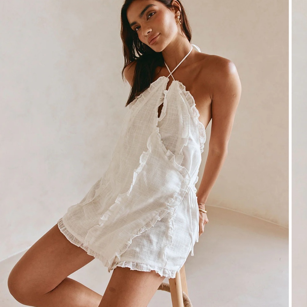 Sabo Skirt White Linen Kharli Dress